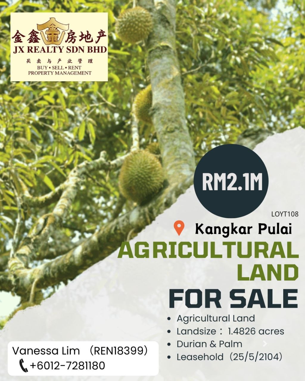 Agricultural Land /  Kangkar Pulai
